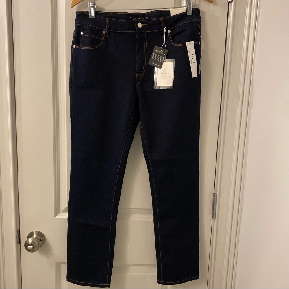 Tahari Mid-rise Kelly Skinny Jean Dark Wash Denim Women’s size 12 NWT